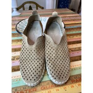 Ilse Jacobsen Tulip Shoes Perforated Comfort Flat Tan Women Size 41 EU 10 10.5